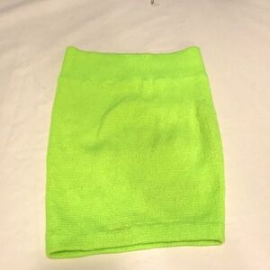 Neon Lime Knit Tube Top